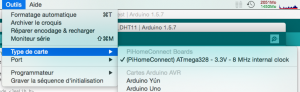 Pi Home Connect - boards atmega328 8Mhz low power