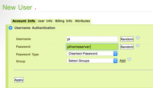 raspberry pi daloradius management hotspot create user